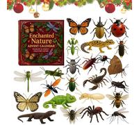Nature’s Trick Advent Calendar 2025, 24 Days Insect Countdown Calendar With 24 Wildlife and Insects Hanging Ornament for Christmas Tree for Children and Adults Insect lovers (1PC)