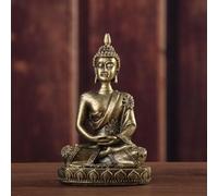 Nature Sandstone India Buddha Statue, Fengshui Sitting Sculpture Figurines, Tea Pet Buddhist Figurine Ornamen(bronze)