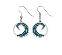 Nature Series Fine Enamel The Seventh Wave Drop Earrings 2662