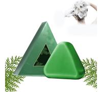 Nature Seven Green Soap Shampoo, Nature Triangle Shampoo Bar, for All Hair Types (1pcs)