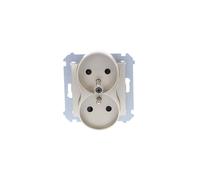 Nature Simon 54 Double Schuko Socket 16A 250V DGZ2MZN.01/44