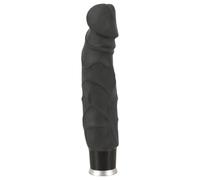 Nature Skin - realistic vibrator (black, 22 cm)