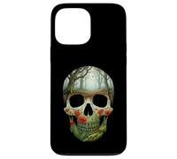 Nature Skull Forest Scene Trees Red Poppies Ferns Case for iPhone 13 Pro Max