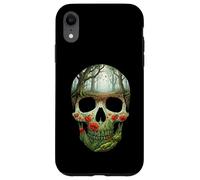 Nature Skull Forest Scene Trees Red Poppies Ferns Case for iPhone XR