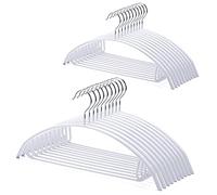 Nature Smile Non Slip PVC Coating Sweater Hangers,Dress Suit Coat Hangers,Shoulder Bump Free Golf T Shirts Clothes Hangers (White Color 20 Pack)