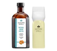 Nature Spell Argan Oil for Hair & Scalp with Comb Applicator, Pre-Diluted Oil to Replenish and Protect Strands from Heat Damage, For All Hair Types, 150ml