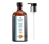Nature Spell Argan Oil with Pump Dispenser, Pre-Diluted, Vegan, 150 ml | for Hair & Scalp, Oil to Replenish and Protect Strands from Heat Damage, for All Hair Types
