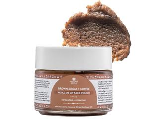 Nature Spell Brown Sugar & Coffee Exfoliating Face Scrub, Gently Refines Skin Texture & Calms, Vegan, 100ml