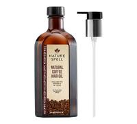 Nature Spell Coffee Oil for Hair with Pump Dispenser, Vegan, 150ml | Pre-Diluted Oil Helps Refresh Limp Strands & Enhance Shine, for All Hair Types