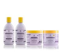 Nature Spell Curl Enhancing Set for Curly Hair, Includes Shampoo, Conditioner, Hair Mask & Leave-In Curl Cream, Vegan, Pack of 4