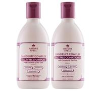 Nature Spell Dandruff Complex Shampoo & Conditioner Set, Salt-Free Scalp Care, Helps Reduce Flaking & Dryness, with Tea Tree, Coconut Oil & Zinc, Vegan, Pack of 2, 300ml Each