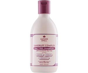 Nature Spell Dandruff Complex Shampoo, Soothing & Hydrating Formula Helps Reduce Flaking & Dryness, Moisturising & Nourishing with Tea Tree, Coconut Oil & Zinc, Salt-Free Scalp Care, Vegan, 300ml