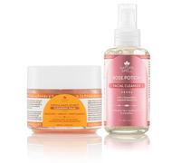 Nature Spell Double Cleansing Duo: Papaya Make-Up Melt Cleansing Balm & Rose In Orange Orange One Size
