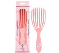 Nature Spell FlexiFlow Detangling Hair Brush, Flexible Strands for Gentle Brushing, Eliminates Knots & Reduces Breakage, Suitable for All Hair Types, Pink