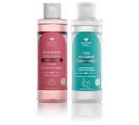 Nature Spell Glass Skin Duo: Rose Water Toner & 100% Pure Glycerine in Pink Nature Spell Pink