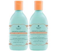 Nature Spell Hair Growth Complex Shampoo and Conditioner Set, Nourishing and Strengthening, Infused with Hyaluronic Acid and Vitamin B5, For All Hair Types, Vegan, Pack of 2, 300ml Each