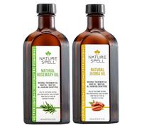 Nature Spell Hair Growth Duo with Rosemary & Jojoba Oils, Pre-Diluted Oil Set to Stimulate Growth and Nourish the Scalp, For All Hair Types, Vegan, Pack of 2, 150ml Each