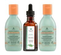 Nature Spell Hair Growth Travel Set, Includes Rosemary Oil, Shampoo & Conditioner, Nourishing & Strengthening, Vegan, Set of 3