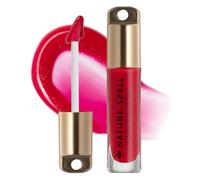 Nature Spell Hydrating Tinted Lip Oil, Parisian Cherry Night, Vegan, 6ml | Shine Finish, Plumping & Nourishing Lips with Hyaluronic Acid & Sacred Oils, Scented, cherry red, shimmer