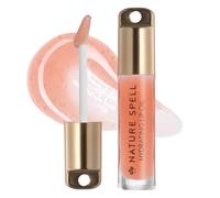 Nature Spell Hydrating Tinted Lip Oil, Shine Finish, Plumping & Nourishing Lips with Hyaluronic Acid & Sacred Oils, Scented, Vegan, Bangkok Dragonfruit Pop (light pink, non-shimmer) 6ml