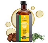 Nature Spell Authentic Jamaican Black Castor Oil with Rosemary for Hair & Body 150 ml - Authentic JBCO For All Hair Types - Natural Hair Growth - Stre
