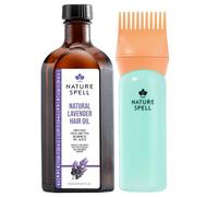 Nature Spell Lavender Oil with Comb Applicator, Vegan, 150 ml | for Hair & Scalp, Pre-diluted Oil for Stronger Roots & Strands, Reduces Dandruff, for All Hair Types