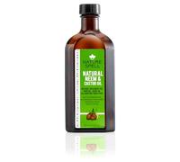 Nature Spell Neem & Castor Oil for Hair & Skin 150 ml - Pure and Natural Neem Oil and Castor Oil for Healthy Shiny Hair - Body Oil to target acne and dry skin - Made in the UK