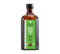 Nature Spell Neem & Castor Oil for Hair & Skin 150 ml - Pure and Natural Neem Oil and Castor Oil for Healthy Shiny Hair - Body Oil to target acne and dry skin - Made in the UK