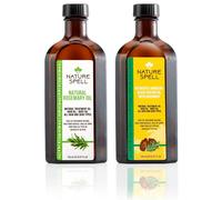 Nature Spell Hair Growth Duo with Rosemary & Jamaican Oils, Pre-Diluted Oil Set to Stimulate Growth and Strengthen Dry Strands, For All Hair Types, Vegan, Pack of 2, 150ml Each