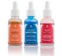 Nature Spell Supreme Serum Skincare Trio, Brightening Vitamin C, Hyaluronic Acid & Dark Circle Under Eye Corrector, 3 x 30ml