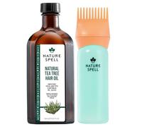 Nature Spell Tea Tree Oil with Comb Applicator, Vegan, 150 ml | for Hair & Scalp, Pre-Diluted Lightweight Oil to Support Scalp Clarity and Soothe Irritation, for All Hair Types