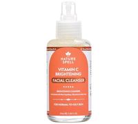 Nature Spell Vitamin C Brightening Face Cleanser, Vegan, 100ml | Gentle Exfoliating Daily Face Wash for Oily, Normal & Dull Skin with Fruit AHA & Aloe Vera, Fragrance-Free