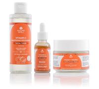 Nature Spell Vitamin C Brightening Skin Care Set Toner + Serum + Moisturiser