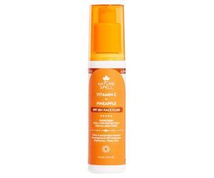 Nature Spell Vitamin C SPF 50 Face Sunscreen, for Daily UV Protection, 75ml | Hydrating, Lightweight Formula, Infused with Pineapple Extract, Non-Greasy, for All Skin Types, Vegan