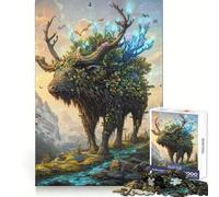 Nature Spirit Elk Jigsaw for Teenagers 1000 Pieces Memory Boost Relaxing Fun Pattern Assembly (38x26cm)
