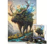 Nature Spirit Elk Jigsaw Puzzles for Adults 1000 Piece Logic Boost Toy Group Joy Premium Edge Bday Surprise (38x52cm)