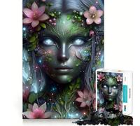 Nature Spirit Portrait 1000 Pieces Jigsaw Puzzles for Teenagers Wise Think Toy Calm Fun Clear Cut Art Collectible (50x75cm)