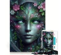 Nature Spirit Portrait Jigsaw Puzzle for Adults 1000 Pieces Intellect Toy Peaceful Fun Precise Cut Santa Wish List (38x52cm)