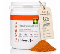 Nature Squared Turmeric Super [Blend] - Premium & Organic Turmeric (3933mg) Powder with 7 Active Ingredients - 330g(3 Month Supply) - Vegan - Non GMO - Gluten Free - GMP - Potent Antioxidant- UK Made