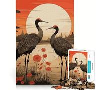 Nature Stork 1000 Piece Jigsaw Puzzles for Adults Jigsaw Brain Skill Warm Time Exact Edge (38x52cm)