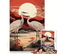 Nature Stork Jigsaw Puzzle for Adults 1000 Pieces Intellect Toy Peaceful Fun Precise Cut Santa Wish List (50x75cm)