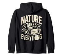Nature Takes Everything Eco Gardening Decay Zip Hoodie