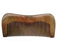 Nature Therapy 100% Hand Made Green Sandalwood M Shape Comb, Sandal Wood Comb anti static 12.3cm (No Gift Bag)