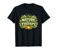 Nature Therapy Funny Outdoor Camper Campfire Nature Shirt T-Shirt