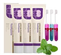 Nature Tooth Refresh Toothpaste,Fresh Breath Formula Whitening Toothpaste,Enamel Protection and Tooth Strengthening,Natural Ingredients,for Sensitive Teeth (Size-B, Fresh taste-3pcs)