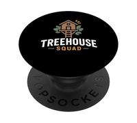 Nature treehouse in minimalist trees simple squad tree house PopSockets Adhesive PopGrip