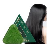 Nature Triangle Shampoo Bar, 120g Nature Seven Green Soap Shampoo, Plant-Based Solid Shampoo Bar, Gentle Cleansing, Strengthen Hair,Improve Frizziness Hair for Women and Men