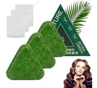 Nature Triangle Shampoo Bar, Deeply Nourishing Hairs, Deeply Cleansing Hair Loss Shampoos Soap Bars, Strengthens Hair for Women and Mens (3 PCS)