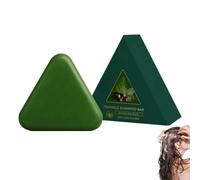 Nature Triangle Shampoo Bar, Dry Shampoo, 2025 Solid Shampoo, Gentle Cleaning and Nourishing, Care for Women and Men, Green Soap for All Hair and Scalp Type