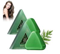 Nature Triangle Shampoo Bar, Glutinous Rice Water Solid Shampoo Bar for Hair Care, Deep Cleansing Organic Hair Oil Control, Calming & Strengthens Hair for Women and Mens (240g, 2)